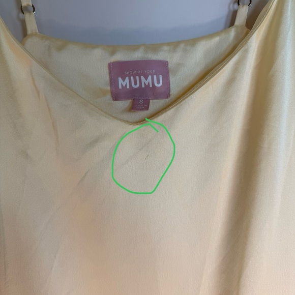 Show Me Your Mumu Dalia Maxi Dress in Pale Yellow Size Small NO SCARF - Picture 5 of 6